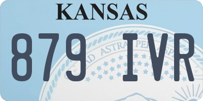 KS license plate 879IVR