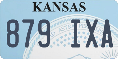 KS license plate 879IXA