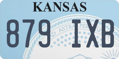 KS license plate 879IXB
