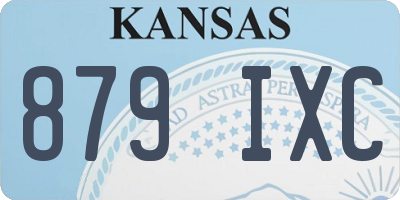 KS license plate 879IXC