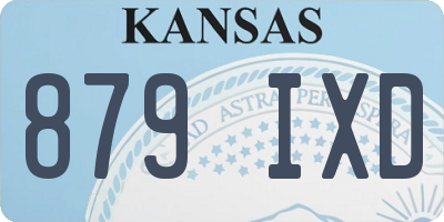 KS license plate 879IXD