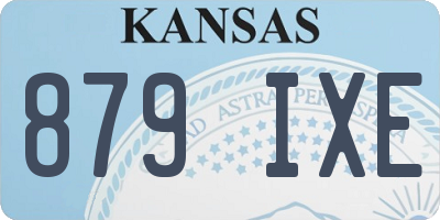 KS license plate 879IXE