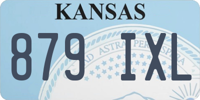 KS license plate 879IXL