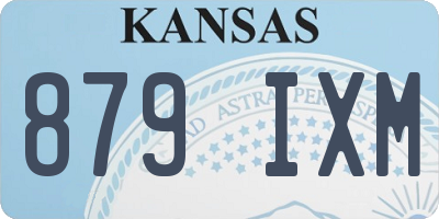KS license plate 879IXM