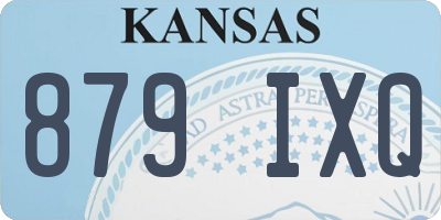 KS license plate 879IXQ