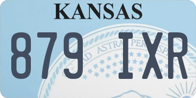 KS license plate 879IXR