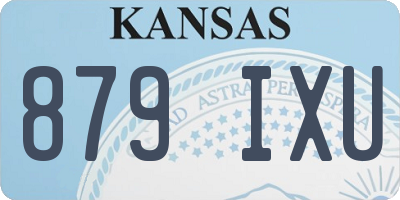 KS license plate 879IXU
