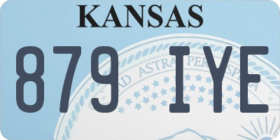 KS license plate 879IYE