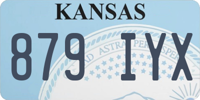 KS license plate 879IYX