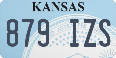KS license plate 879IZS