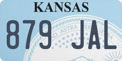 KS license plate 879JAL