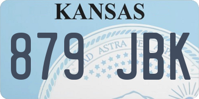KS license plate 879JBK