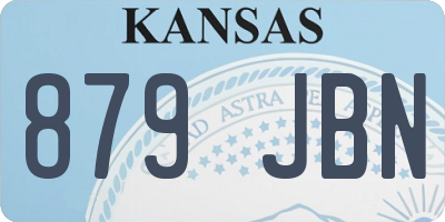 KS license plate 879JBN
