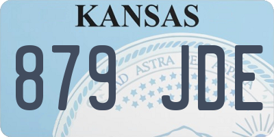 KS license plate 879JDE