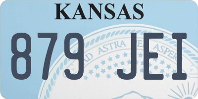 KS license plate 879JEI