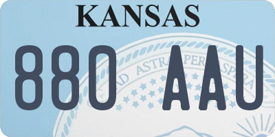 KS license plate 880AAU