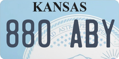 KS license plate 880ABY