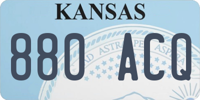 KS license plate 880ACQ