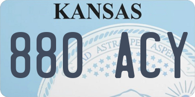KS license plate 880ACY