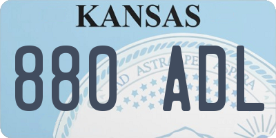 KS license plate 880ADL