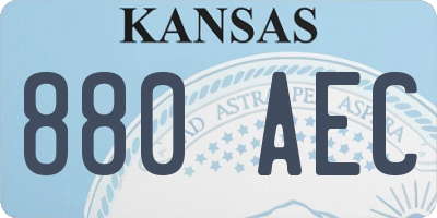 KS license plate 880AEC