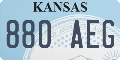 KS license plate 880AEG