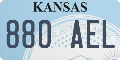 KS license plate 880AEL