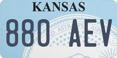 KS license plate 880AEV