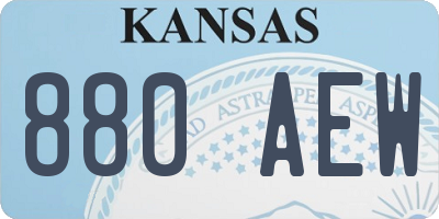 KS license plate 880AEW