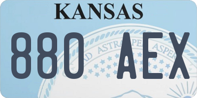 KS license plate 880AEX