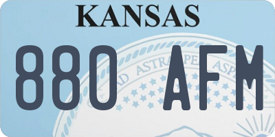 KS license plate 880AFM