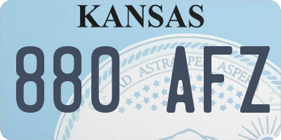 KS license plate 880AFZ