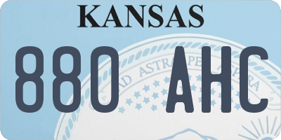 KS license plate 880AHC