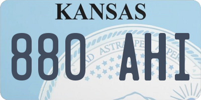 KS license plate 880AHI