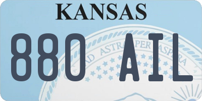 KS license plate 880AIL