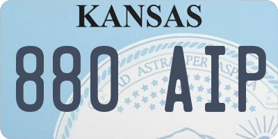 KS license plate 880AIP