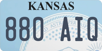 KS license plate 880AIQ
