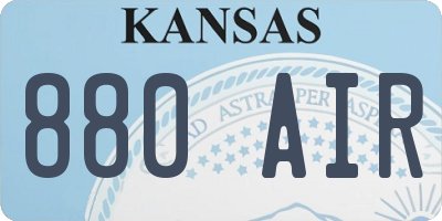 KS license plate 880AIR