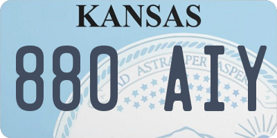 KS license plate 880AIY