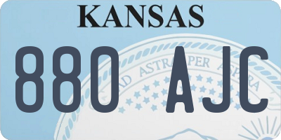 KS license plate 880AJC