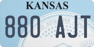 KS license plate 880AJT