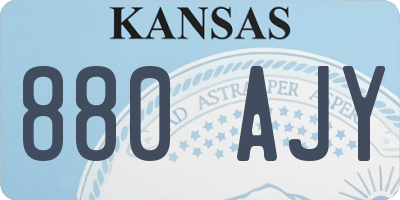 KS license plate 880AJY