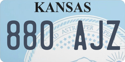 KS license plate 880AJZ