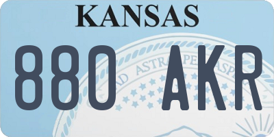 KS license plate 880AKR