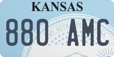 KS license plate 880AMC