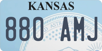 KS license plate 880AMJ