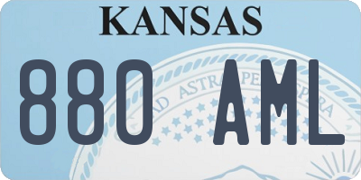 KS license plate 880AML