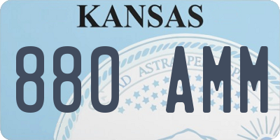 KS license plate 880AMM