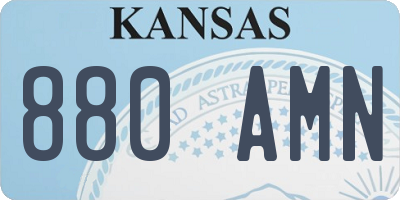 KS license plate 880AMN