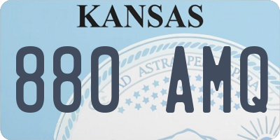 KS license plate 880AMQ